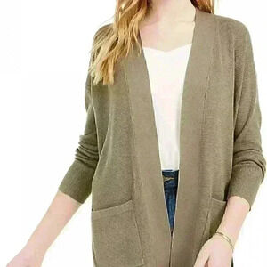PINK ROSE Women's Junior Fit Open Cardigan Sweater- Color: Shaded Moss - Size: M